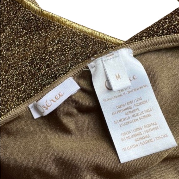 Oséree Gold Open Back One Piece Bodysuit - Picture 6 of 6